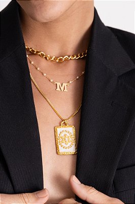 Colar Rosa dos Ventos Pérola