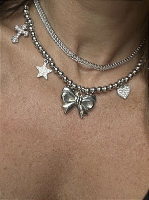 Choker Charm Prata