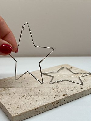 Argola Estrela Prata