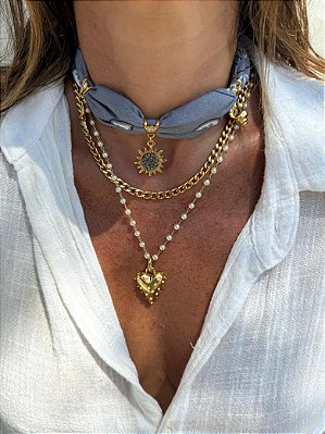 Choker / Pulseira Bandana Colors