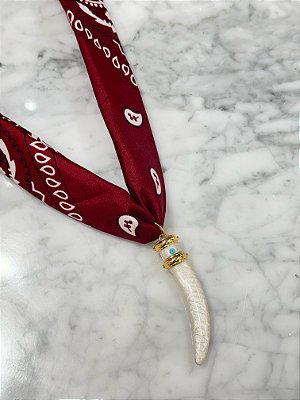 Bandana Vinho Dente Madrepérola