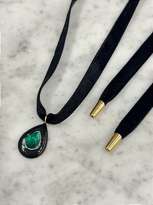 Choker Veludo Gota