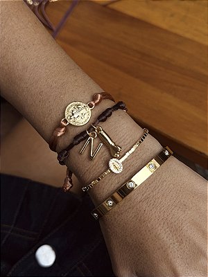 Pulseira 7 Nós Marrom
