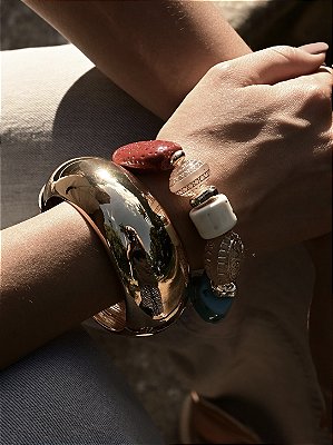 Bracelete Boho Turquesa + Bordeaux