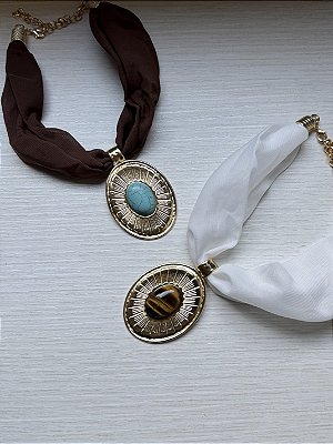 Colar Lenço Medalha