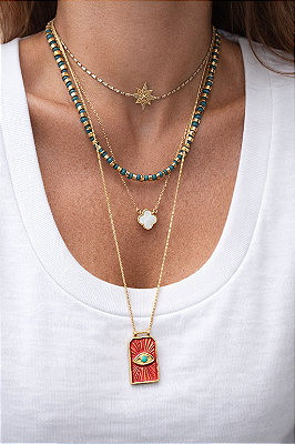 Colar Longo Olho Grego