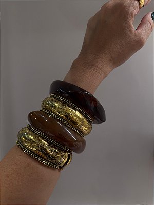 Bracelete Marrom Orgânico
