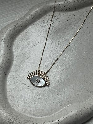 Colar Olho Grego Madrepérola