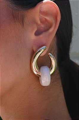 Brinco Loop Mármore