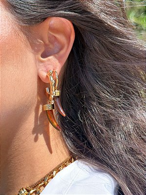 Argola Dente Tartaruga