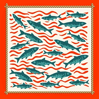 Lenco Estampa Sardinha