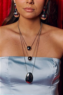 Colar Bold Oval Longo