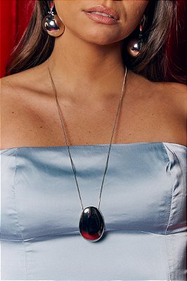 Colar Bold Oval Longo