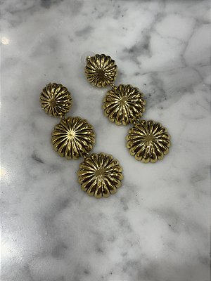 Brinco Triplo Ouro Velho