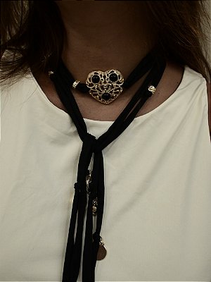 Fio Tecido Coração Medalhas