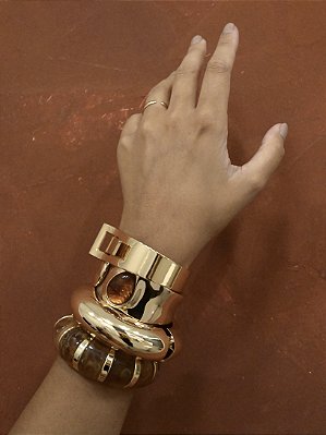 Bracelete Assimétrico Âmbar