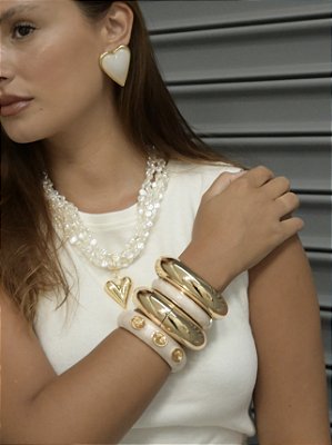 Bracelete Madrepérola Cristais