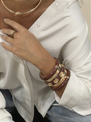 Bracelete Marrom Fino