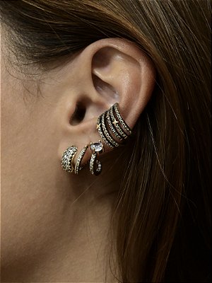 Argola Dupla Ouro Vintage
