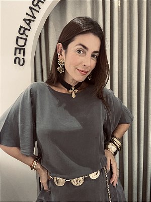 Colar Tecido Crucifixo