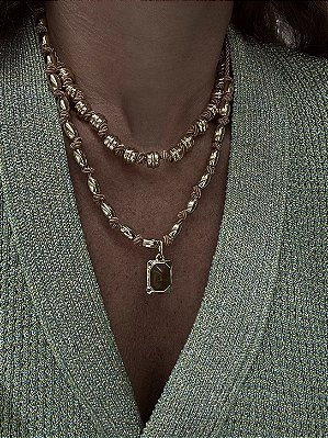 Compre Junto: Choker Trama + Colar Entremeio Nude