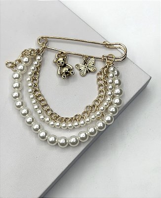 Broche Alfinete Correntes