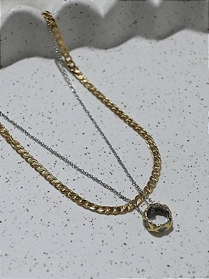 Colar Bicolor Argola
