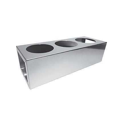 Suporte de Inox Para até 3 Bisnagas de Molho FIFO 7,2cm