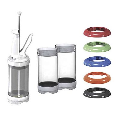 Kit Porcionador Portion Pal Fifo 710ml Com Bico de Válvula Grande Azul