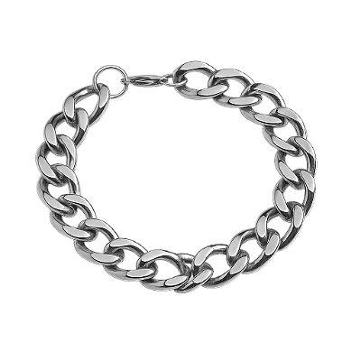 PULSEIRA GRUMET 7MM EM AÇO INOXIDAVEL IP PRATA 21CM