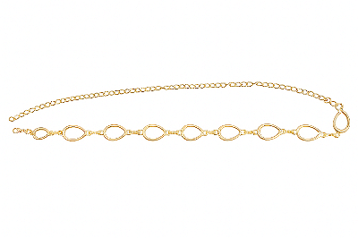 CINTO METAL DOURADO GOTAS VAZADAS COM ENTREMEIOS