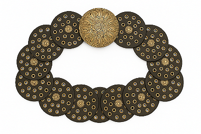 CINTO COURO SINTETICO BOHO GRANDE PRETO