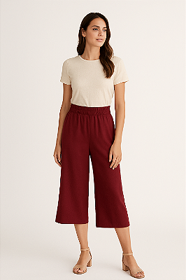 CALÇA PANTACUR COM ELASTICO CINTURA BORDO