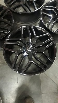Jogo de Rodas Land Rover 5x120, 22x9.5, 50, Preta Brilhante e Semi Nova