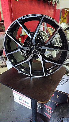 Jogo roda  Mercedes  Aro 19 5x112 Preta brilhante diamantada Seminova