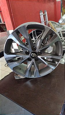 Jogo roda Toyota Corolla Aro 16 5x100 Grafite brilhante diamantada Semi nova