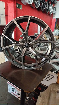 Jogo roda Volkswagen KR Aro 20 5x100 Grafite brilhante diamantada Semi novas