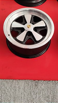 Jogo roda porche Aro 15 5x112 Preta brilhante diamantada Novas