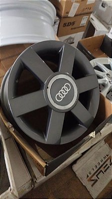Jogo roda Audi Aro 16 5x110 5x112 Grafite brilhante Semi nova