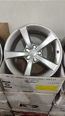 Jogo roda Audi A3 Aro 17 5x112 Prata brilhante Semi nova