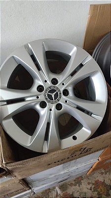 Jogo de Rodas Mercedes C180 Aro 17 5x112 cor Prata brilhante e Seminovas
