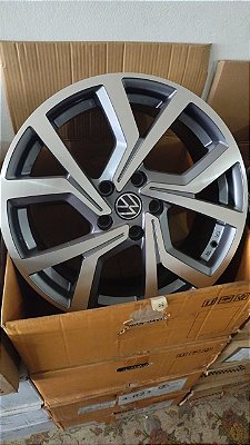 Jogo rodas Passat Aro 17 5x112 Grafite brilhante diamantada Novas