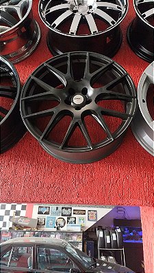 Jogo roda TSW Aro 20 5x108 Preta semi brilho Semi nova