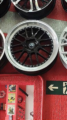 Jogo roda KR Aro 20 5x112 Preta brilhante diamantada Novas
