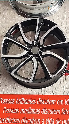 Jogo rodas RAW Aro 22 5x112 Preta brilhante diamantada Semi novas