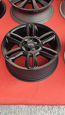 Jogo roda mini Aro 16 4x100 Preta brilhante Semi novas