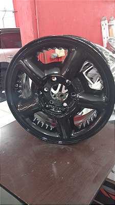 Jogo roda Dakota Aro 15 6x114 Preta brilhante Semi nova