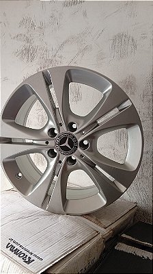 Jogo roda Mercedes C 180 Aro 5x112 Prata brilhante Semi novas