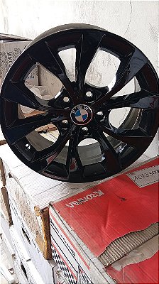 Jogo roda BMW X1 A17 5x120 Preta brilhante Semi nova