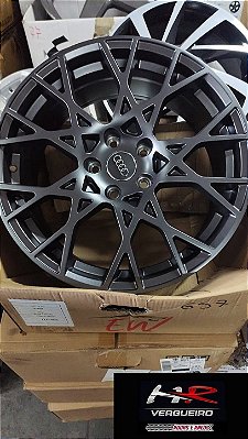 Jogo de Rodas Audi 18" com furação de 5x112 Preta Semi Brilho Novas